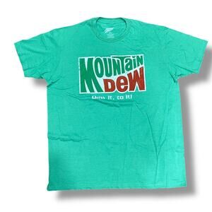 Mountain Dew Graphic Tee Size XL “Dew It, To It!” Factory Distressed T-Shirt